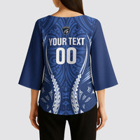 Auckland 2026 Rugby Custom Kimono Sleeve Blouse NZ Maori Silver Fern