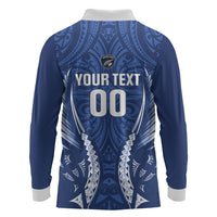 Auckland 2026 Rugby Custom Long Sleeve Polo Shirt NZ Maori Silver Fern