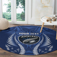 Auckland 2026 Rugby Custom Round Carpet NZ Maori Silver Fern