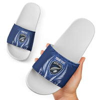 Auckland 2026 Rugby Custom Slide Sandals NZ Maori Silver Fern