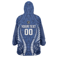 Auckland 2026 Rugby Custom Wearable Blanket Hoodie NZ Maori Silver Fern