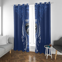 Auckland 2026 Rugby Custom Window Curtain NZ Maori Silver Fern