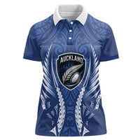 Auckland 2026 Rugby Custom Women Polo Shirt NZ Maori Silver Fern
