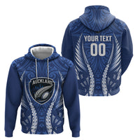 Auckland 2026 Rugby Custom Zip Hoodie NZ Maori Silver Fern LT14 - Polynesian Pride