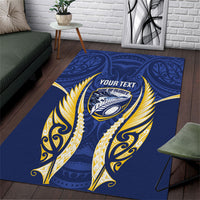 Bay of Plenty 2026 Rugby Custom Area Rug NZ Maori Silver Fern
