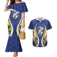 Bay of Plenty 2026 Rugby Custom Couples Matching Mermaid Dress and Hawaiian Shirt NZ Maori Silver Fern