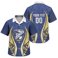 Bay of Plenty 2026 Rugby Custom Family Matching Tank Maxi Dress and Hawaiian Shirt NZ Maori Silver Fern LT14 Son's Shirt Blue - Polynesian Pride
