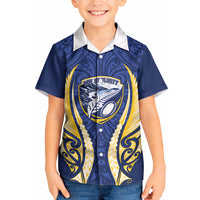 Bay of Plenty 2026 Rugby Custom Kid Hawaiian Shirt NZ Maori Silver Fern LT14 Kid Blue - Polynesian Pride