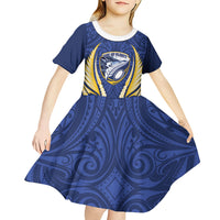 Bay of Plenty 2026 Rugby Custom Kid Short Sleeve Dress NZ Maori Silver Fern
