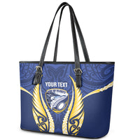 Bay of Plenty 2026 Rugby Custom Leather Tote Bag NZ Maori Silver Fern