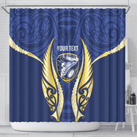 Bay of Plenty 2026 Rugby Custom Shower Curtain NZ Maori Silver Fern