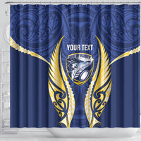 Bay of Plenty 2026 Rugby Custom Shower Curtain NZ Maori Silver Fern