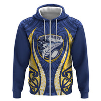 Bay of Plenty 2026 Rugby Custom Zip Hoodie NZ Maori Silver Fern LT14 Zip Hoodie Blue - Polynesian Pride