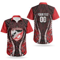 Canterbury 2026 Rugby Custom Couples Matching Off The Shoulder Long Sleeve Dress and Hawaiian Shirt NZ Maori Silver Fern LT14 - Polynesian Pride