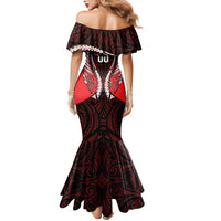 Canterbury 2026 Rugby Custom Family Matching Mermaid Dress and Hawaiian Shirt NZ Maori Silver Fern