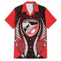 Canterbury 2026 Rugby Custom Family Matching Puletasi and Hawaiian Shirt NZ Maori Silver Fern