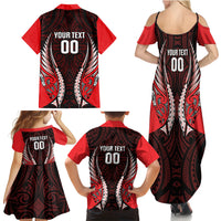 Canterbury 2026 Rugby Custom Family Matching Summer Maxi Dress and Hawaiian Shirt NZ Maori Silver Fern