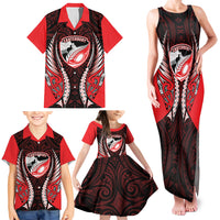 Canterbury 2026 Rugby Custom Family Matching Tank Maxi Dress and Hawaiian Shirt NZ Maori Silver Fern