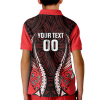 Canterbury 2026 Rugby Custom Kid Polo Shirt NZ Maori Silver Fern