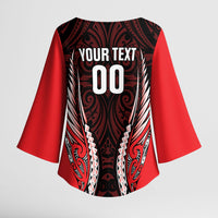 Canterbury 2026 Rugby Custom Kimono Sleeve Blouse NZ Maori Silver Fern