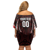 Canterbury 2026 Rugby Custom Off Shoulder Short Dress NZ Maori Silver Fern