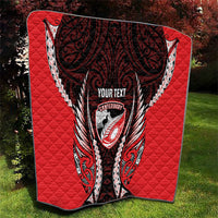 Canterbury 2026 Rugby Custom Quilt NZ Maori Silver Fern