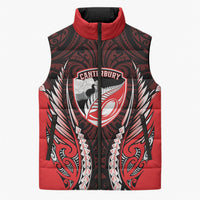Canterbury 2026 Rugby Custom Sleeveless Puffer Jacket NZ Maori Silver Fern