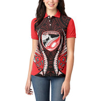 Canterbury 2026 Rugby Custom Women Polo Shirt NZ Maori Silver Fern