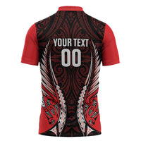Canterbury 2026 Rugby Custom Zipper Polo Shirt NZ Maori Silver Fern LT14 - Polynesian Pride