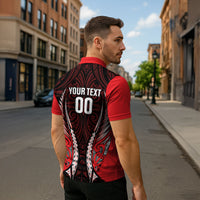 Canterbury 2026 Rugby Custom Zipper Polo Shirt NZ Maori Silver Fern