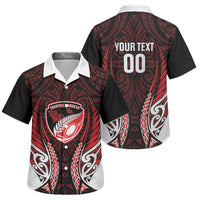 Counties Manukau 2026 Rugby Custom Family Matching Tank Maxi Dress and Hawaiian Shirt NZ Maori Silver Fern LT14 Son's Shirt Red - Polynesian Pride