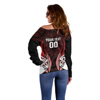 Counties Manukau 2026 Rugby Custom Off Shoulder Sweater NZ Maori Silver Fern