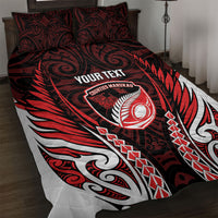 Counties Manukau 2026 Rugby Custom Quilt Bed Set NZ Maori Silver Fern
