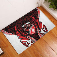 Counties Manukau 2026 Rugby Custom Rubber Doormat NZ Maori Silver Fern