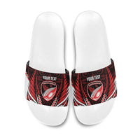 Counties Manukau 2026 Rugby Custom Slide Sandals NZ Maori Silver Fern