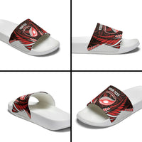 Counties Manukau 2026 Rugby Custom Slide Sandals NZ Maori Silver Fern