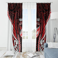 Counties Manukau 2026 Rugby Custom Window Curtain NZ Maori Silver Fern