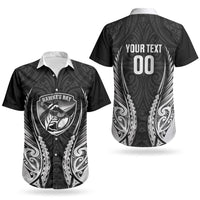 Hawke's Bay 2026 Rugby Custom Couples Matching Puletasi and Hawaiian Shirt NZ Maori Silver Fern LT14 - Polynesian Pride