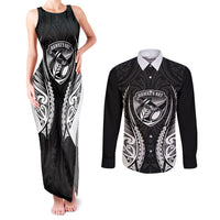 Hawke's Bay 2026 Rugby Custom Couples Matching Tank Maxi Dress and Long Sleeve Button Shirt NZ Maori Silver Fern