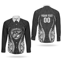 Hawke's Bay 2026 Rugby Custom Couples Matching Tank Maxi Dress and Long Sleeve Button Shirt NZ Maori Silver Fern LT14 - Polynesian Pride