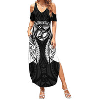 Hawke's Bay 2026 Rugby Custom Family Matching Summer Maxi Dress and Hawaiian Shirt NZ Maori Silver Fern