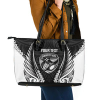 Hawke's Bay 2026 Rugby Custom Leather Tote Bag NZ Maori Silver Fern