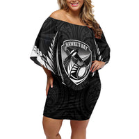 Hawke's Bay 2026 Rugby Custom Off Shoulder Short Dress NZ Maori Silver Fern