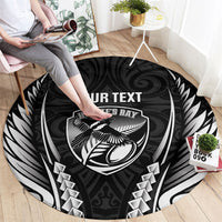 Hawke's Bay 2026 Rugby Custom Round Carpet NZ Maori Silver Fern