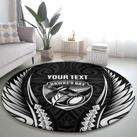 Hawke's Bay 2026 Rugby Custom Round Carpet NZ Maori Silver Fern