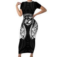 Hawke's Bay 2026 Rugby Custom Short Sleeve Bodycon Dress NZ Maori Silver Fern