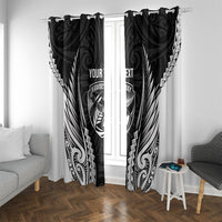 Hawke's Bay 2026 Rugby Custom Window Curtain NZ Maori Silver Fern