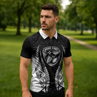 Hawke's Bay 2026 Rugby Custom Zipper Polo Shirt NZ Maori Silver Fern LT14 - Polynesian Pride