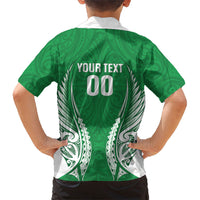 Manawatu 2026 Rugby Custom Family Matching Long Sleeve Bodycon Dress and Hawaiian Shirt NZ Maori Silver Fern