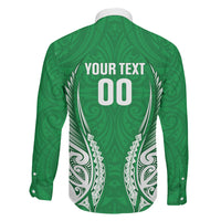 Manawatu 2026 Rugby Custom Family Matching Long Sleeve Bodycon Dress and Hawaiian Shirt NZ Maori Silver Fern